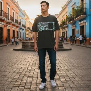 On the Byas floral pocket tee m
